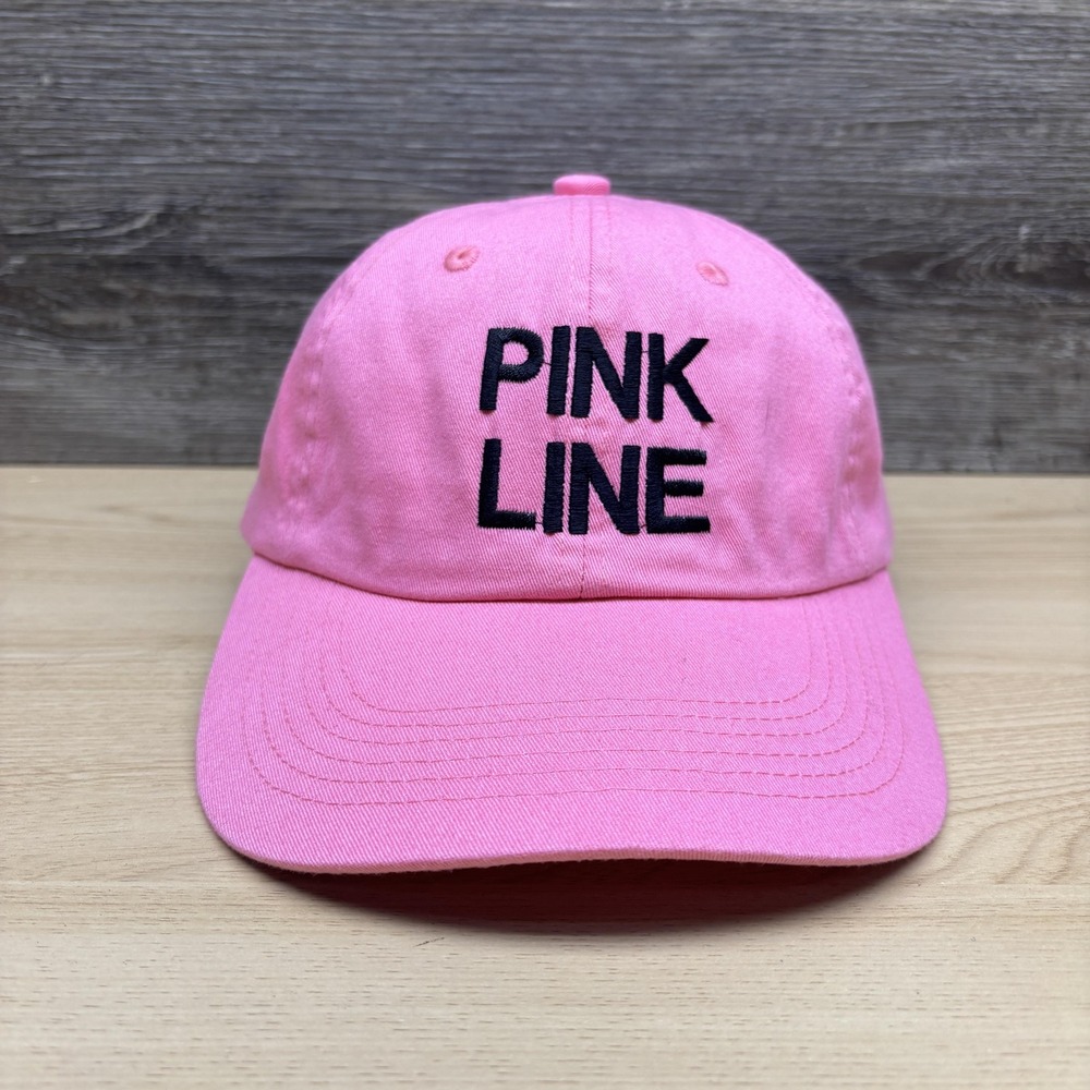 Port Authority Hat Cap Strap Back Mens One Size Pink PINK LINE Baseball Dad